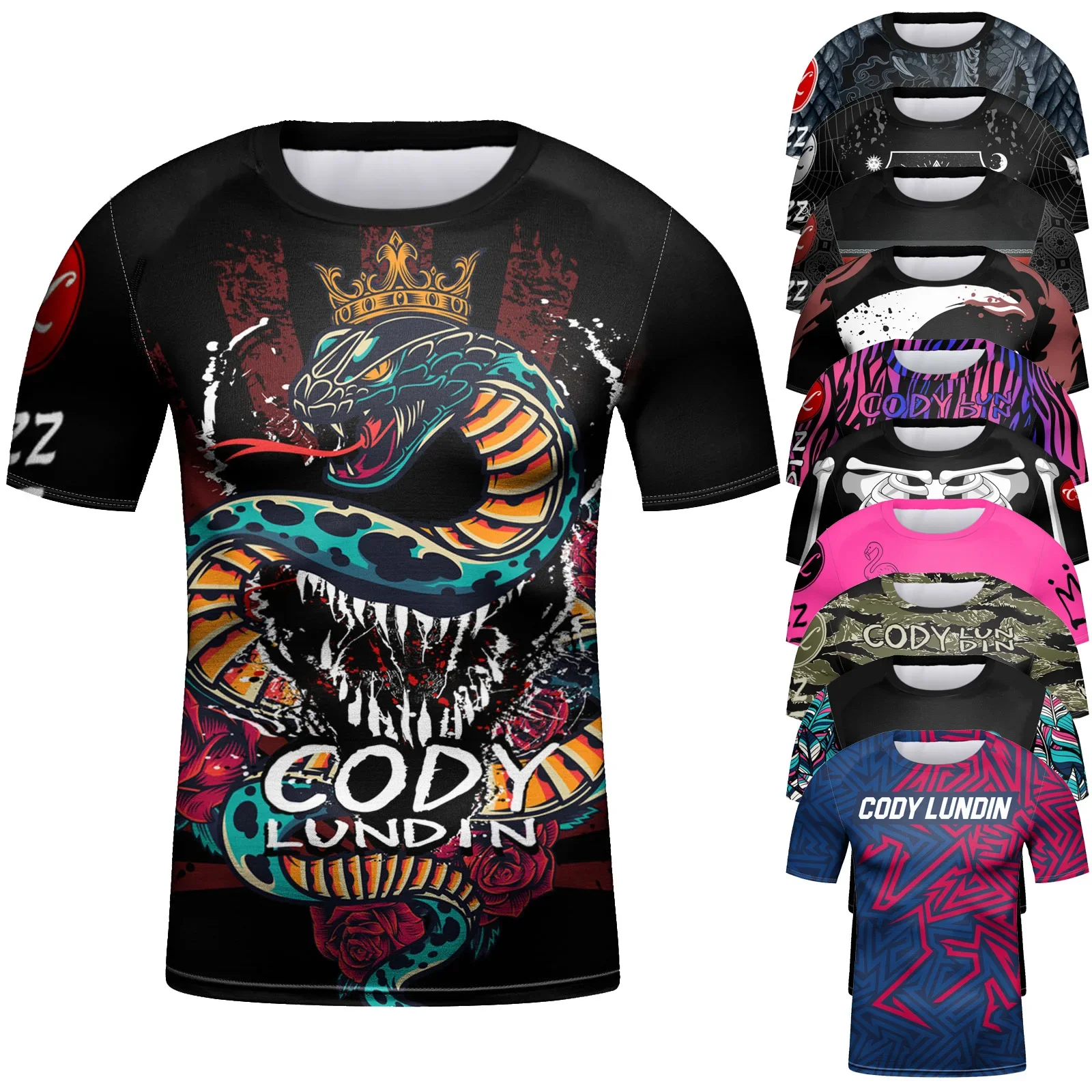 Kid's Compression Short Sleeve T Shirt MMA Boxing Training