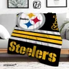 P-Pittsburgh S-Steelers HD Soft Blanket Soft Throw Blanket for Home Bedroom Bed Sofa Picnic Travel Cover Child Gift 100x130CM 1
