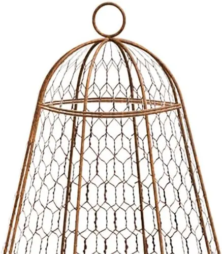 Set of Six  83280 Rustic Wire Garden Cloches, 20" H Each