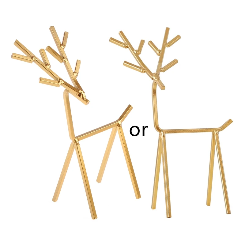 

Подставка для ювелирных изделий, органайзер для ожерелья, дерево, держатель для золотых сережек, стойка с оленем