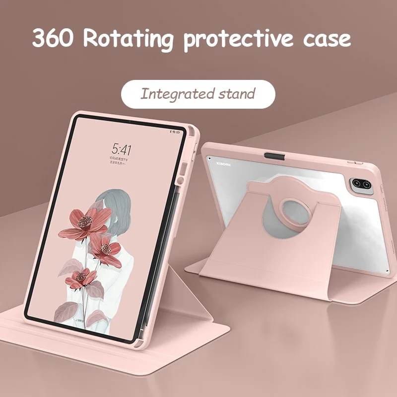 

360° Rotation Acrylic Case For Samsung Galaxy Tab S7 S8 S9 11 S8 Plus S7 Plus S7 FE 12.4 A8 10.5 2021 S6 Lite Stand Tablet Cover