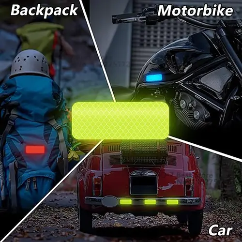80-10PCS Helmet Safety Warning Reflective Stickers Strip Waterproof High Visibility Reflector Tape For Night Riding Walking Car - Image 2
