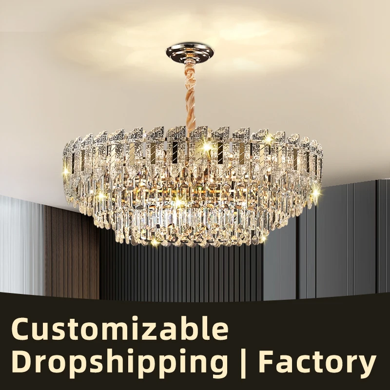 Crystal Hanging Lamps for Living Room Chandelier for Dining Room French Large Nordic Bedroom HQ Ceilling Light Pendant Lamp 1