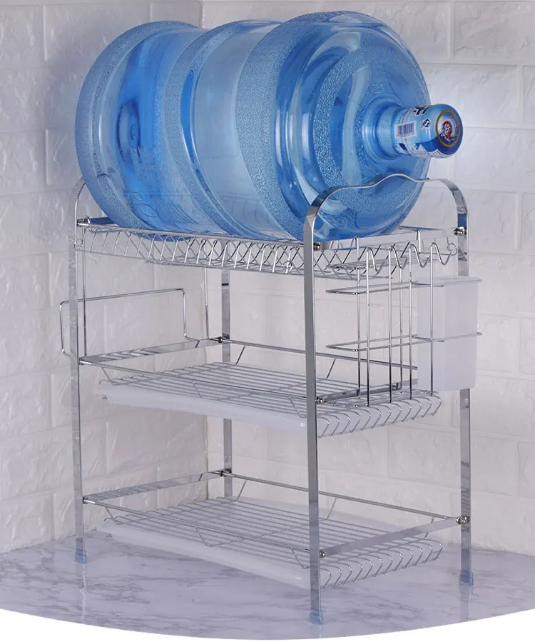 Description Picture 6 of itemDish Drying Rack 3-Tier Compact Kitchen Dish Rack Drainboard Set Large Rust-Proof Dish Drainer with Utensil Holder