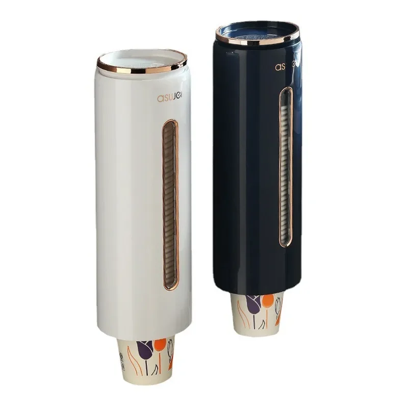 Dispenser Automatically Drop Cup Remover Wall Mounted Disposable Paper Cups Plastic Holder Container