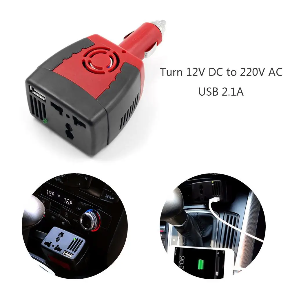  150W Power Inverter 12V DC to 110V AC Car Plug Adapter