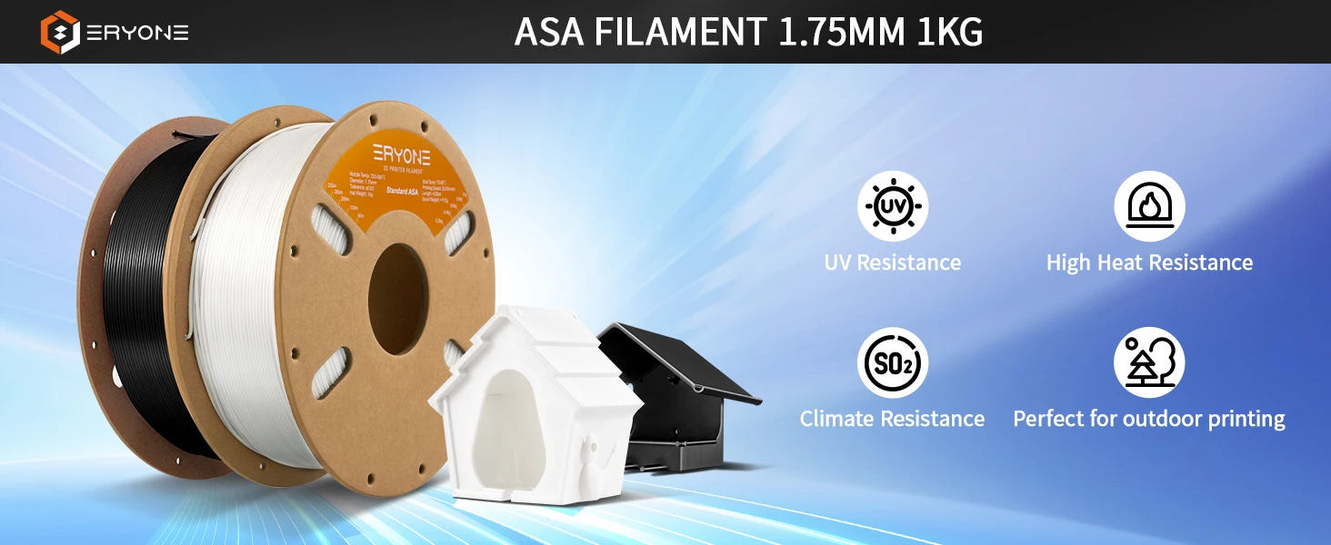 ERYONE 10KG Aktion Neuerscheinung ASA 1,75mm 3D-Druckfilament 1KG für 3D FDM Drucker Schneller Versand 1KG Spule – Detail 1