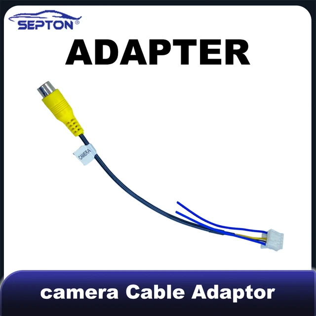 10Pin Rear View Backup Camera Cable Adaptor RCA for Connecting Reverse Camera with Car Multimedia Player for Android Car Radio