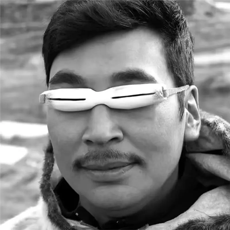 이누이트 전통 눈 고글 스키 안경 에스키모 눈 액세서리 겨울 축제 코스프레 필수품
