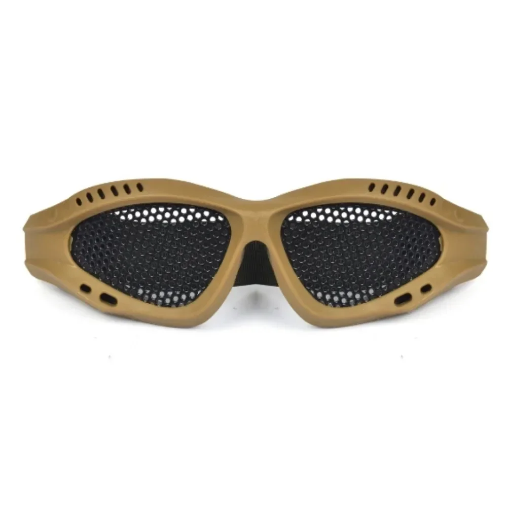 1PC Outdoor Tactical Safety Goggles Anti Fog with Metal Mesh/PC Len for Paintball