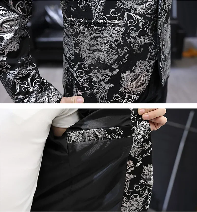 Blazer Mujer Fashion Business Korean Version British Style Casual Slim-fit Print Wedding Work Mens Blazer