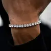 Bracelet de Tennis en cristal de luxe pour hommes, Hip Hop, tendance, Punk, zircone, chaîne de Couple sur la main, bijoux Streetwear