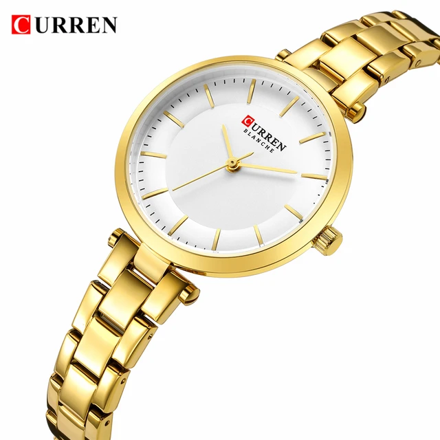 CURREN Elegant Ladies Wristwatch Stainless Steel Dial Quartz Women's Bracelet Watches Classic Female Clock