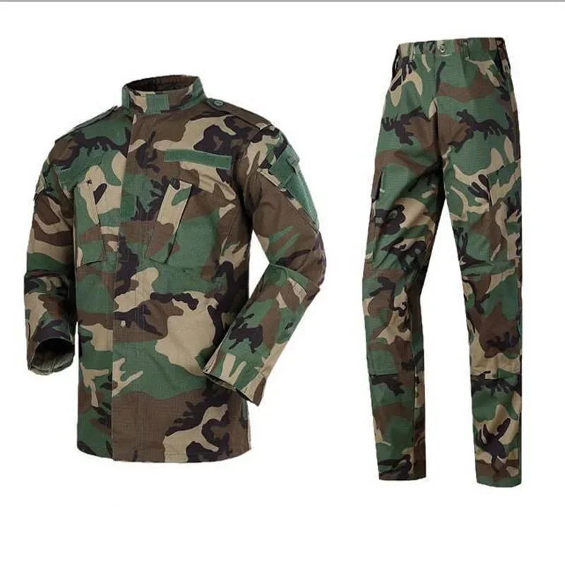 2 pieces Sets Men Clothing Uniform Windproof Camouflage Clothes 2 Pcs Camouflage Army Suits Hunting Suit Safari Coat Pant Set