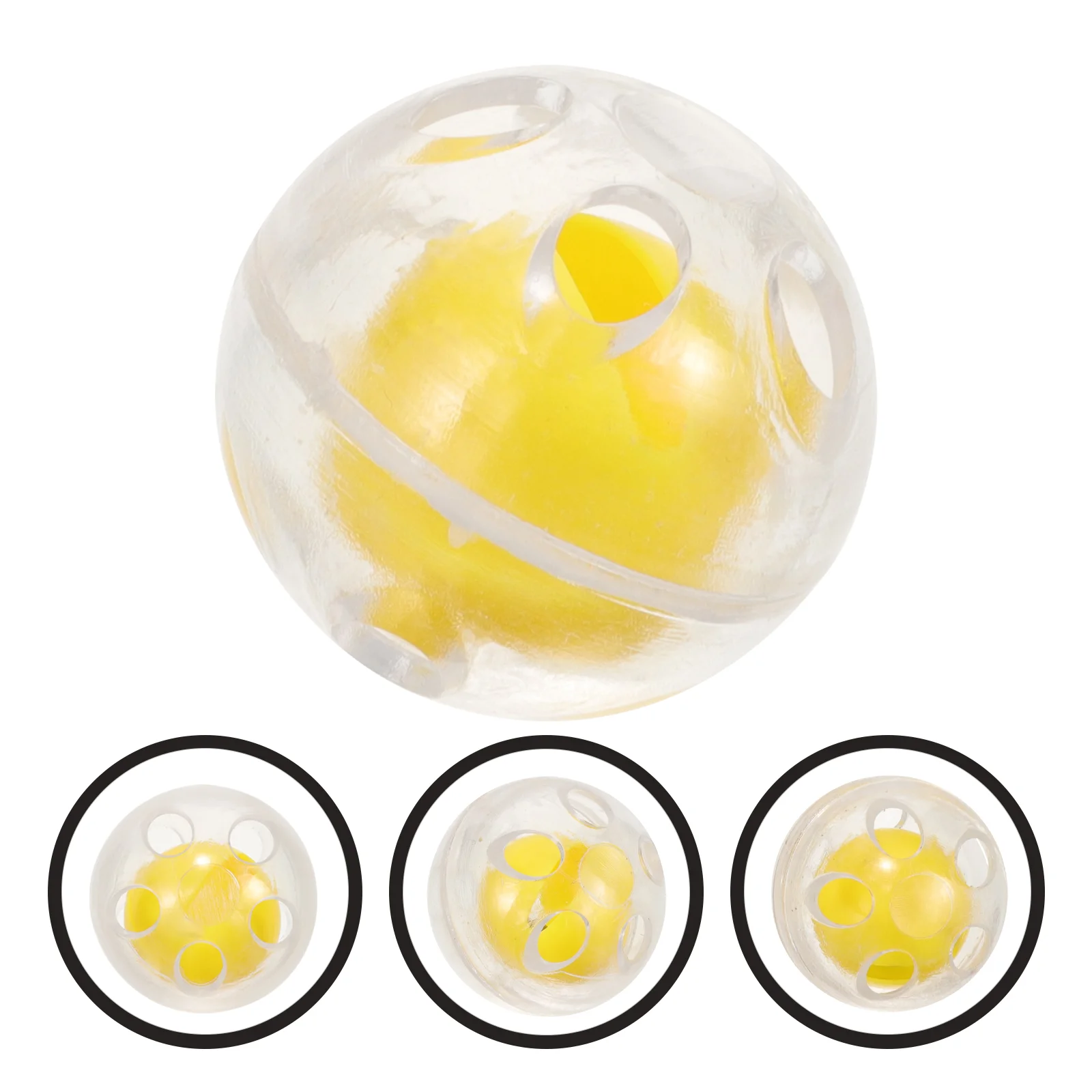 

50 Pcs Bell Ball Toys Hollowed Bells Sound Maker Plush Plastic Insert Small Making