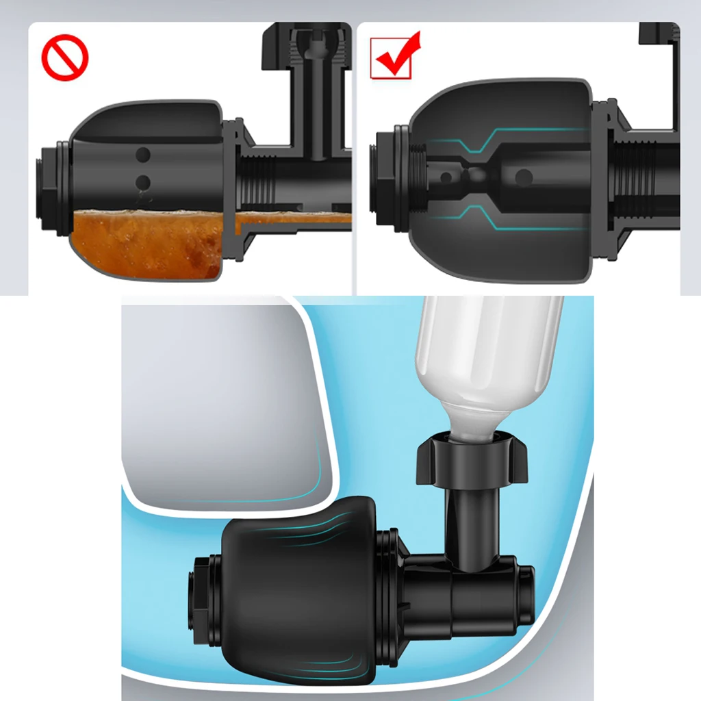 Toilet Air Pressure Plunger Pump Kits Air Drain Blaster Augers Gun Plunger with 4 Replaceable Heads White