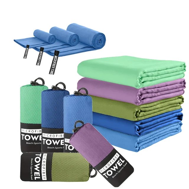 1pc Microfiber Beach Towel，Quick Dry Travel Towel , Compact Soft Trip Towel， Lightweight Adults Towel for Camping，Gym ，Beach