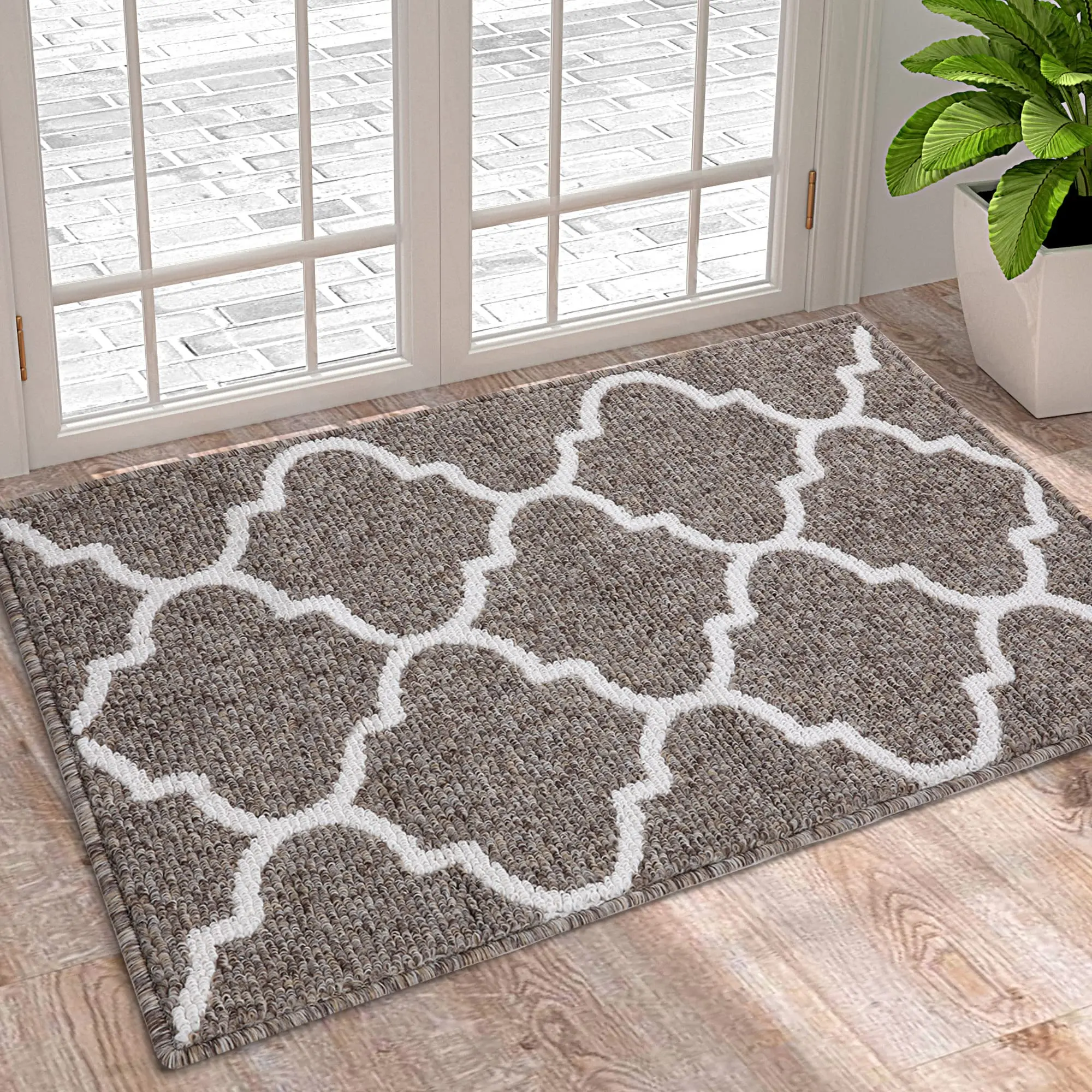 

Homaxy Entrance Doormat Absorbent Kitchen Floor Rug Home Decoration Large Non-Slip Living Room Carpet Dirt Resistant Door Mat