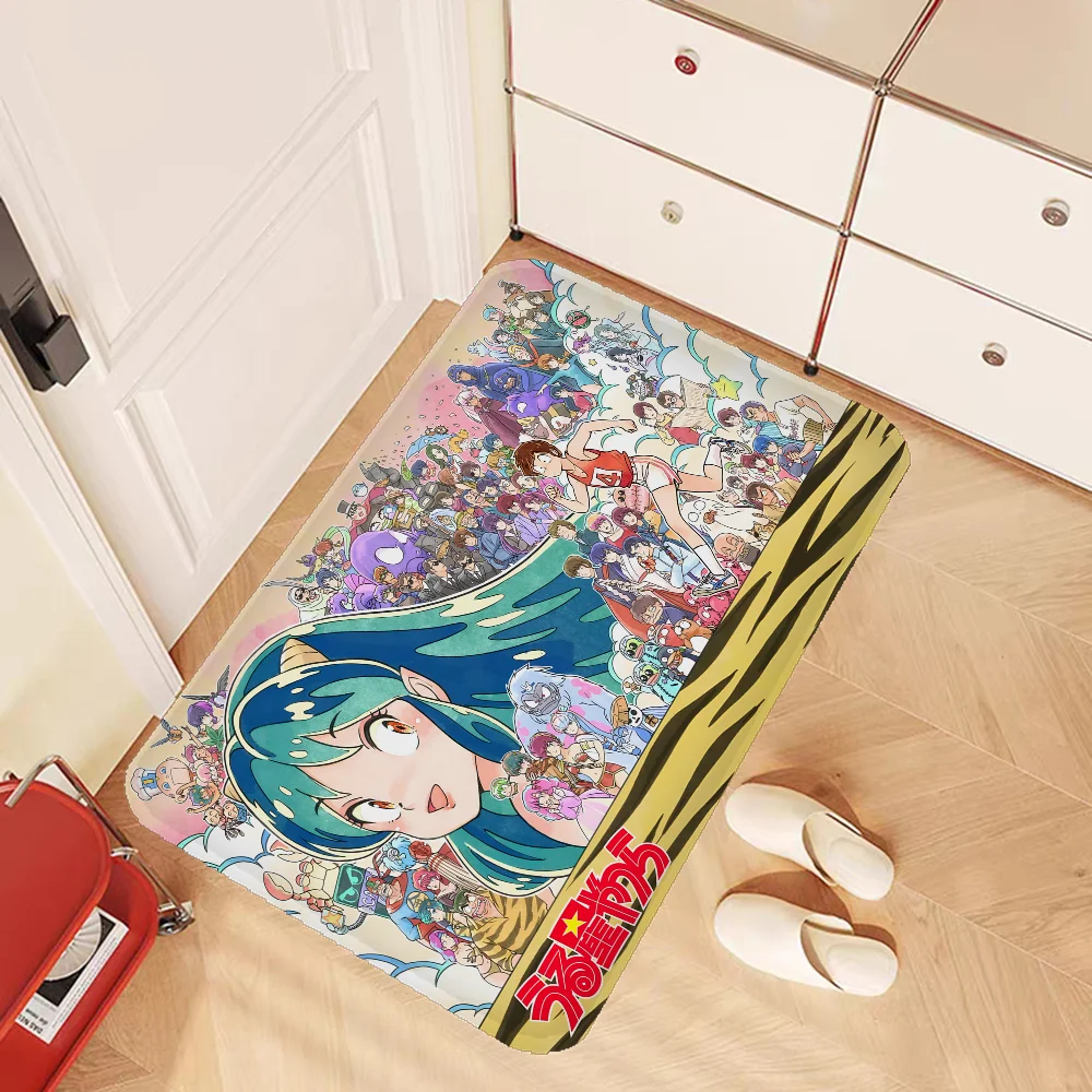Urusei Yatsura Door Mat Kids Room Bedroom Decoration Balcony Anti-Slip Doormat Living Room Doormat Area Rug 5
