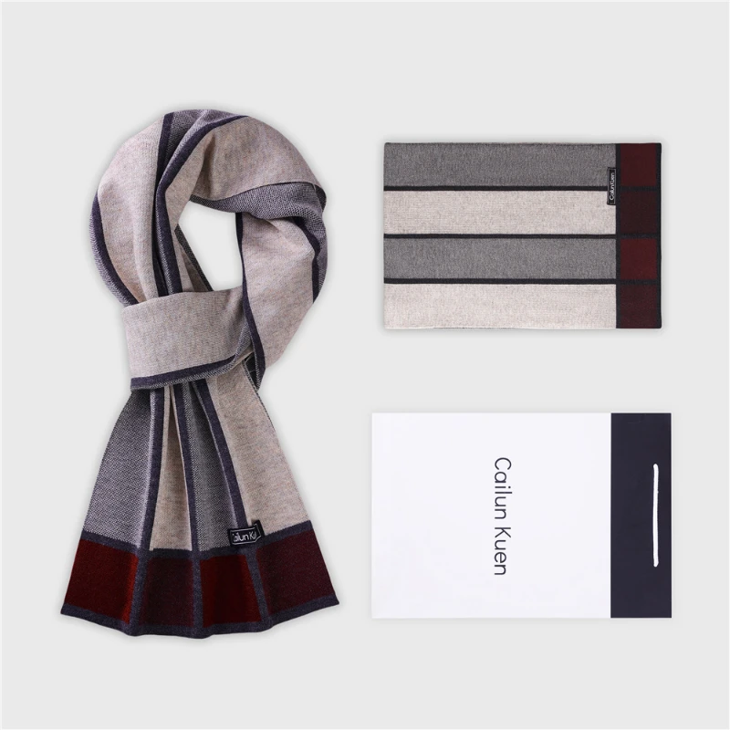 Fashion Design Wool Scarf Men Autumn Winter Thick Warm Soft Muffler Male Plaid Knit Cashmere Business Scarf Gents knitted scarf cashmere scarf neck wrap neck gaiter