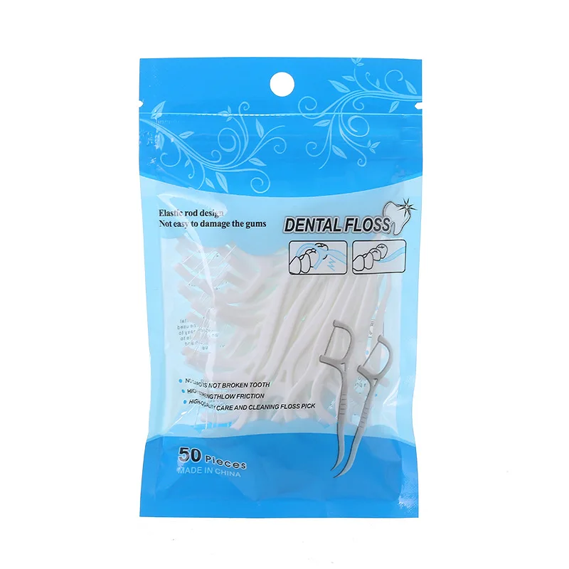 

50/100Pcs Dental Floss Flosser Picks Toothpicks Teeth Stick Tooth Cleaning Interdental Brush Dental Floss Pick Oral Hygiene Care