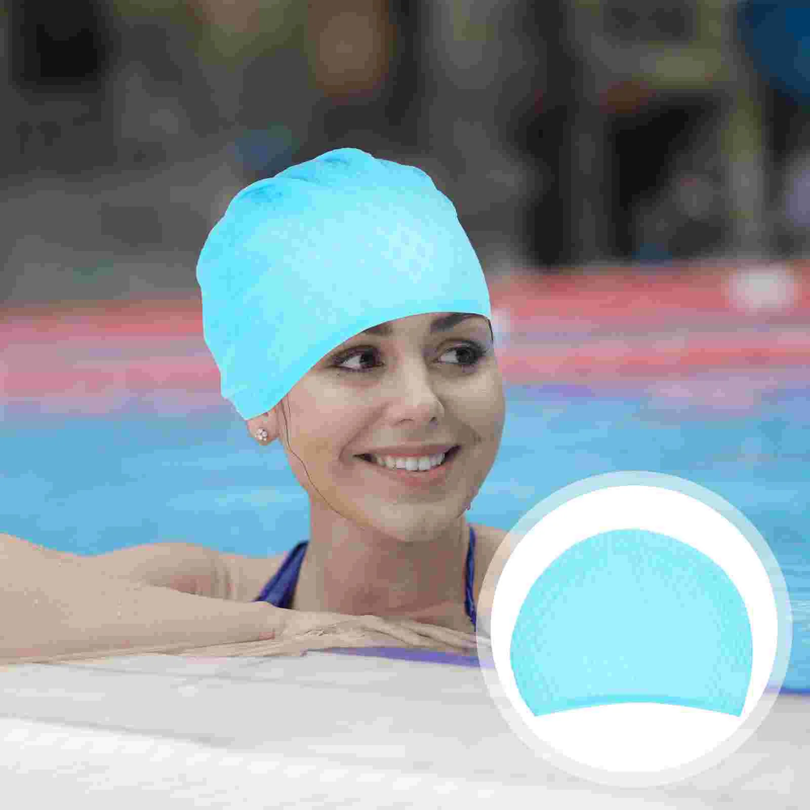 

Silicone Swimming Cap Caps for Men Hat Extra Large Silica Gel Swimmers Girl Child Pool Hats Mens