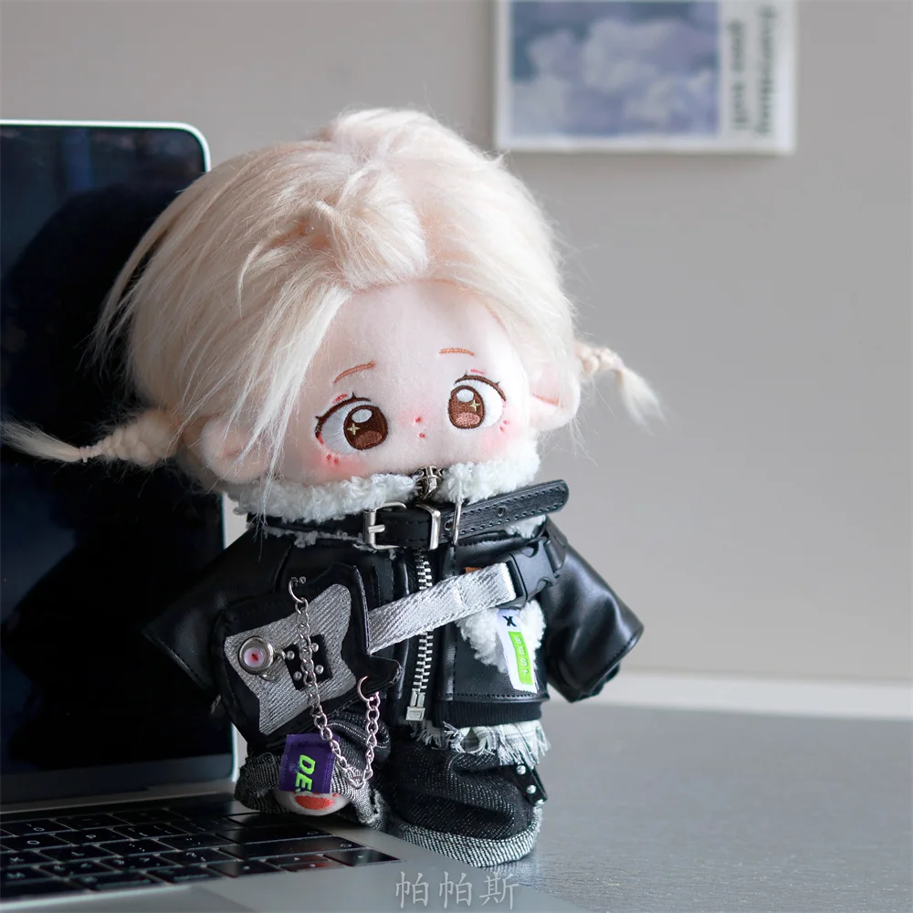 Original Music Guitar Rock Handsome Cool Guy Suit For 20cm Doll Toy Costume Clothes Cosplay Kids Gift Cute 5