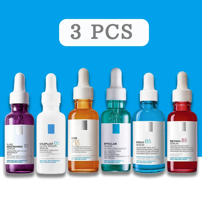 

3PCS Original La Roche Anti Aging Set Vitamin C10 Cicaplast B5Niacinamide Hyalu B5 Retinol B3 Effaclar Essence Sensitive Skin