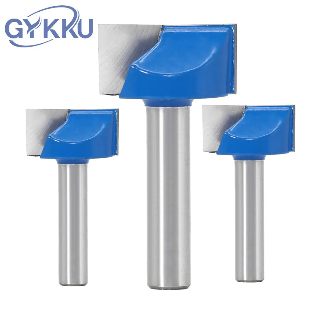 8mm Shank Wood Router Bit Cleaning Bottom Milling Cutter 2 Flute End