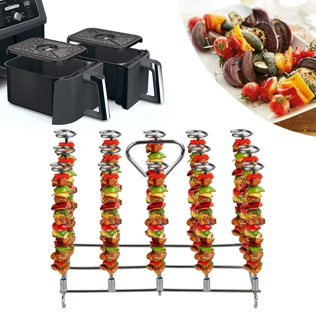 Függőleges Szakasz Barbecue Nyárs Tartó Lógó Állványok Rozsdamentes Acél Nyársi Állvány Airs Sütő Grill Kiegészítők