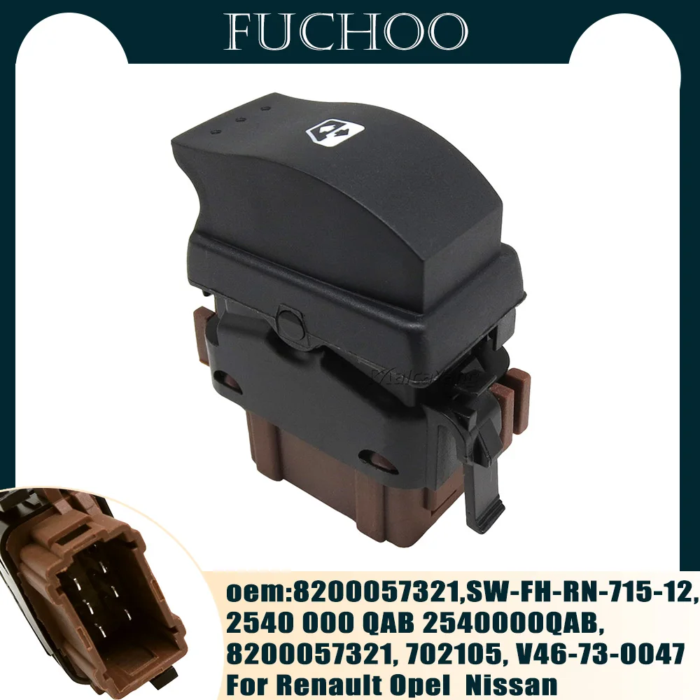 Stylingpassenger Window Control Switch Button Per Renault Master Trafic Opel Vauxhall Movano Mk2 Nissan Interstar 8200057321