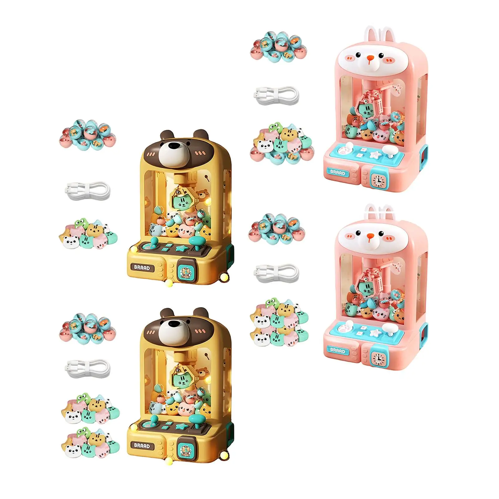 

Kids Claw Machine Lovely Mini Claw Game Indoor Toy with Lights Doll Machine for Adults Boys Party Children Birthday Gifts