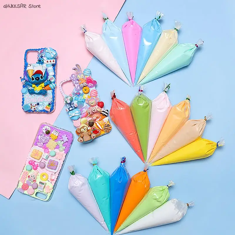 Imitation Cream Glue Charms Handmade Whipped Phone Case Decoden Shaker Resin Mold Diy Simulation Fake Whipped Cream Clay 100g