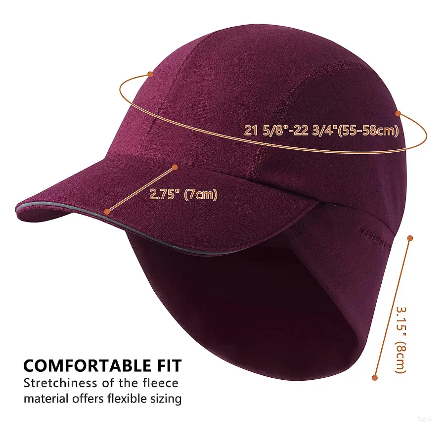 GADIEMKENSD Women's Winter Reflective Fleece Ponytail Hat with Drop Down Ear Warmer M24