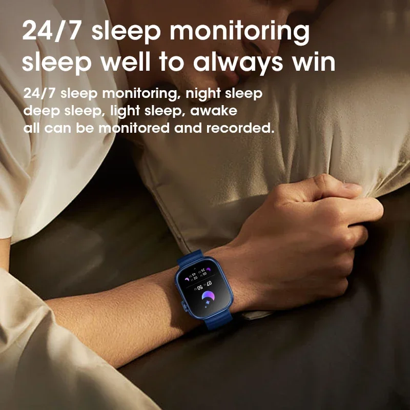 For Android IOS Universal 2.01 Inch Bluetooth Call Smartwatch Men Support 100 Sport 2024 New Women Rotary Keys Smart Watch +Box