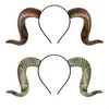 Realistic Goat Horn Hairhoop Roleplay Headpiece With Detachable Band Halloween Costume Accessory Festival Headpiece