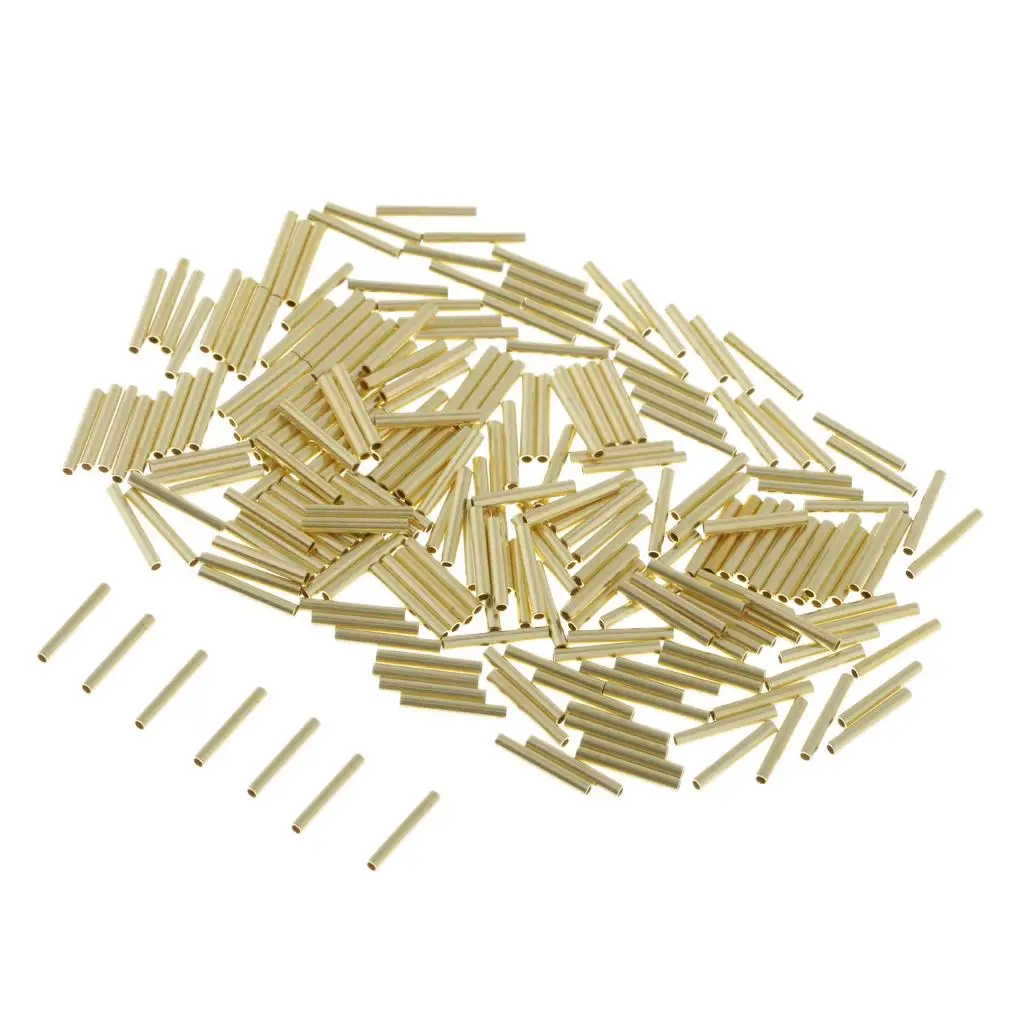 2x 200pcs Single Barrel Crimping Sleeves Copper Tube Inside Diameter 1.0mm