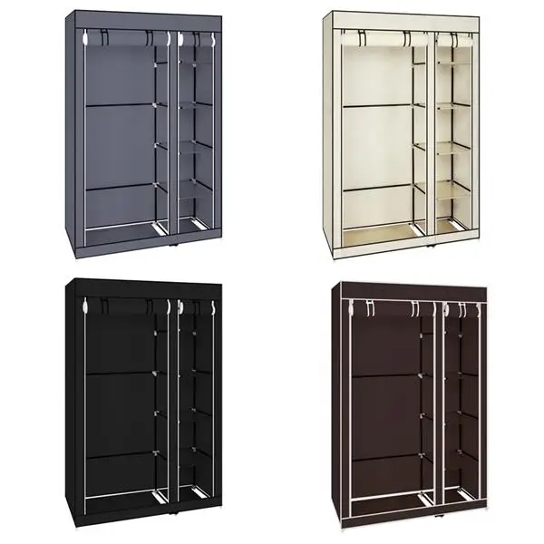 无纺布衣柜5层6格110*45*175-灰色-38