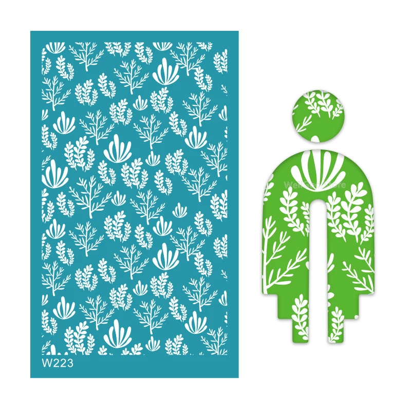 Silk Screen Stencils for Polymer Clay Leaf Flower Butterfly Pattern Reusable Silkscreen Print for DIY Earring Jewelry Making for silicone mold,polymer clay cutter