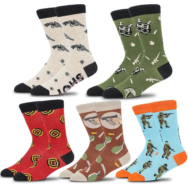 

Men's Novelty Socks Men's Fun Dress Socks Cute Character Funny Trendy Sock Colorful Funky Fancy Crazy Funny Casual Socks for Men