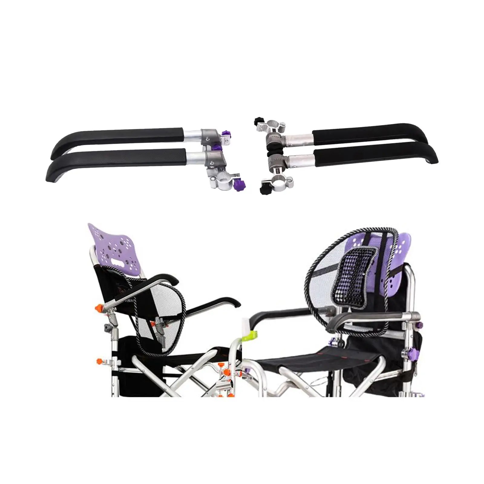 Fishing Chair Armrest Metal Folding Chair Armrest for Camping Hiking Fishing
