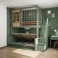 Solid Wood Castle Princess Bedroom Furniture Children Beds Girl Bunk Kids Bed Set Furniture with Slide 1