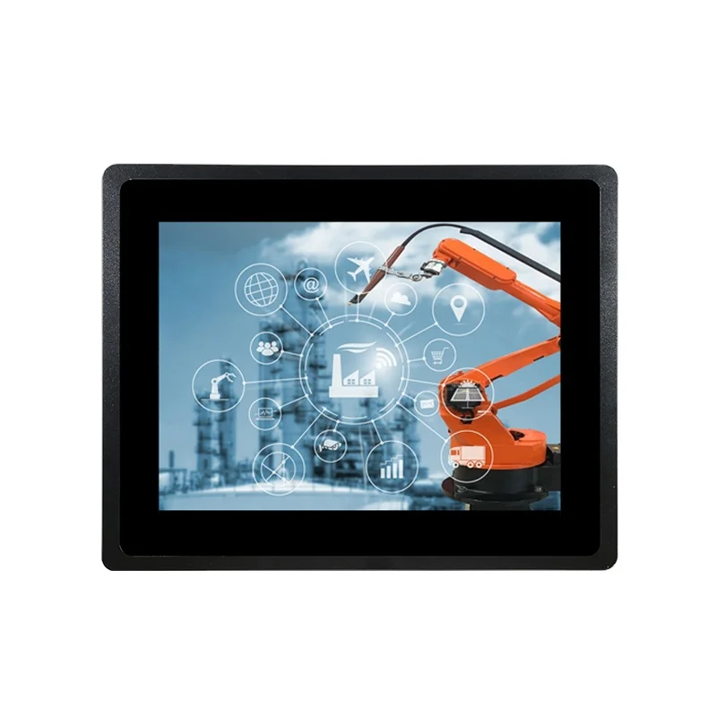 Panel Industrial de 19 pulgadas para PC, pantalla táctil capacitiva LCD, carcasa de plástico integrada