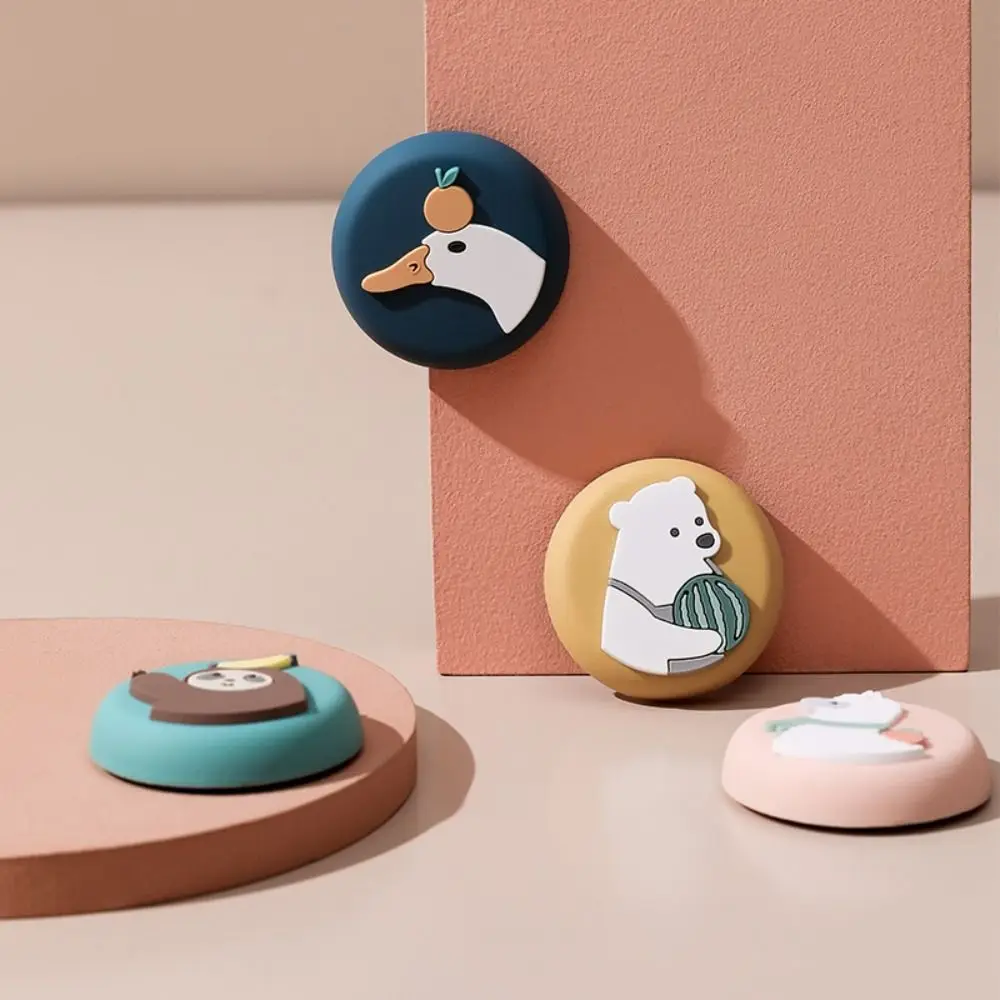 Door Stopper Silicone Door Stopper Door Stopper Bumpers Silicone Rubber Bumpers Cartoon Self-adhesive Door Stopper Anti-collision Silicone Door Handle Bumper Anti-Shock Protection Porte Pad Wall Protector Pad