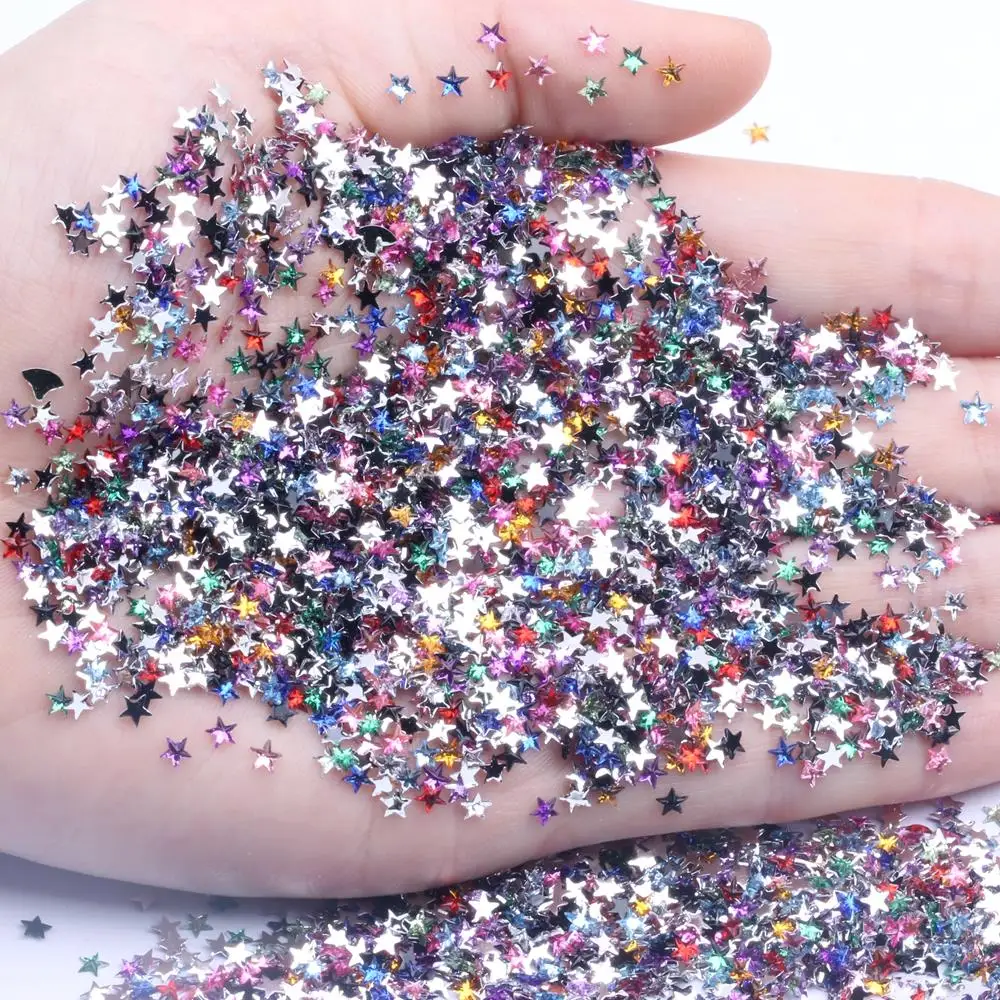 

3mm 2g 1000pcs Pentagram Acrylic Rhinestone Mobile Phone PC Car Art Diy Decal Stickers Crystal Beads For Handicraft Decoration