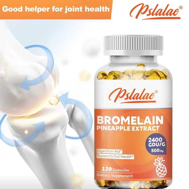 Bromelain Pineapple Extract Supplement 2,400 GDU/g 500 Mg, 120 Capsules, Supports Digestion