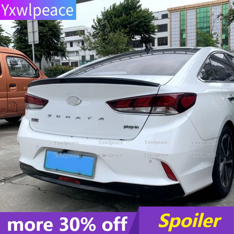 

For Hyundai Sonata 9 2018 2019 High Quality ABS Plastic Unpainted Color Rear Trunk Lip Spoiler Car Accessories