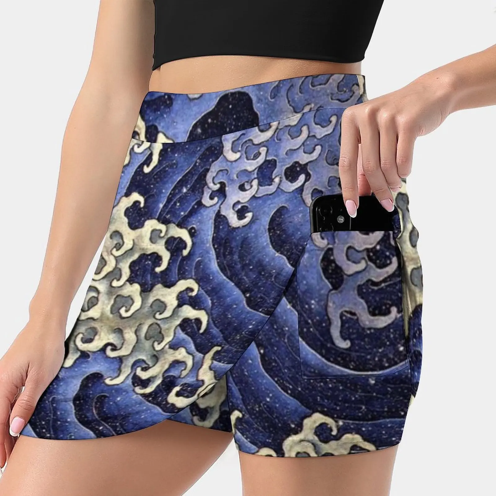 

Hokusai. Masculine Wave. Women's skirt Sport Skort Skirt With Pocket Fashion Korean Style Skirt 4Xl Skirts Katsushika Hokusai