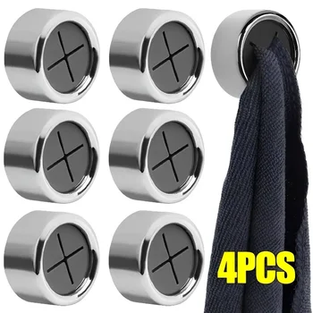 1/4PCS Gancio per asciugamani senza punzonatura Scaffali per lavare i piatti Porta strofinaccio Cucina Accessori per il bagno Asciugamano Appeso a parete 1