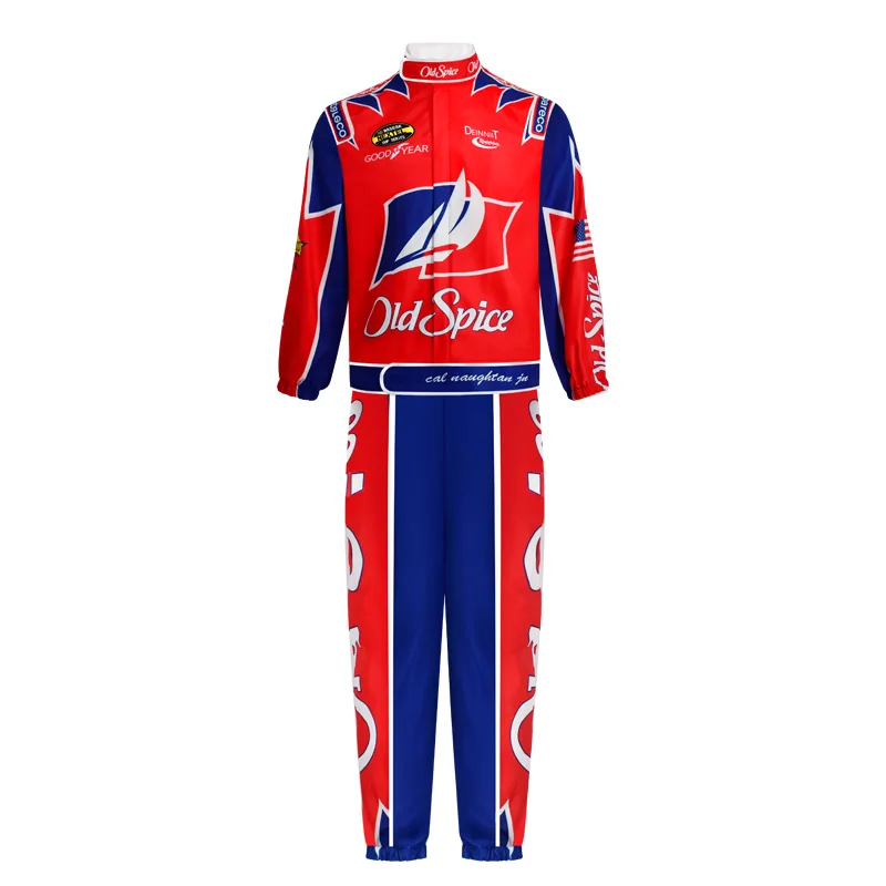 Talladega Nights Ricky Bobby Racing Uniform Cosplay Red Cal